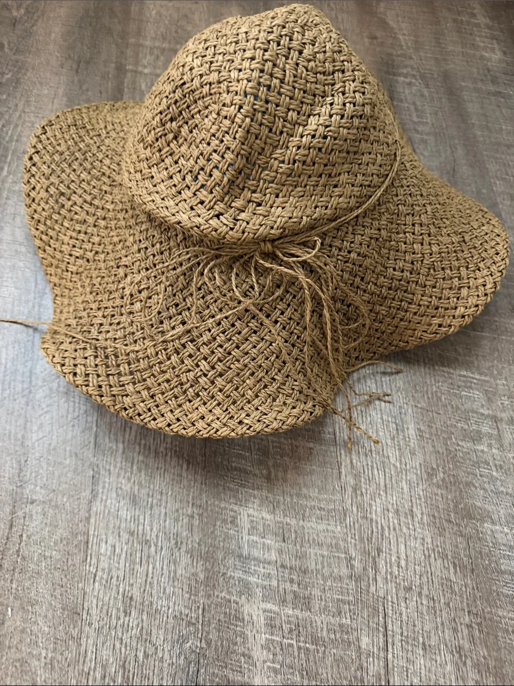 Wide Brim Straw Sun Hat - Natural
